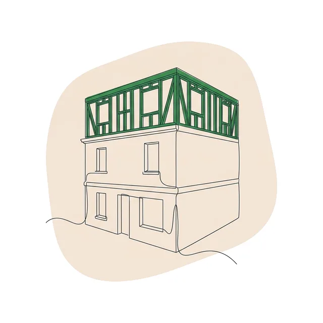 Immeuble ancien surélevé par un étage neuf en ossature bois